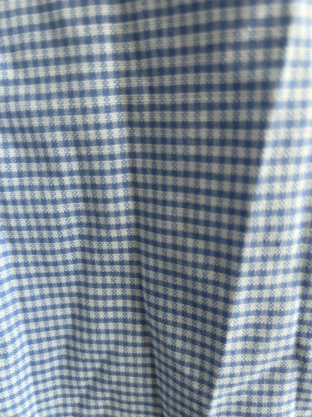 Source Unknown Blue & White Gingham Midi Skirt